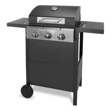 Grătar pe gaz Fieldmann 3x arzător negru