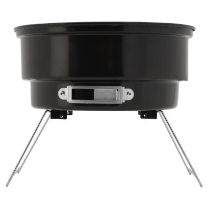 Grătar portabil cu cărbuni, negru