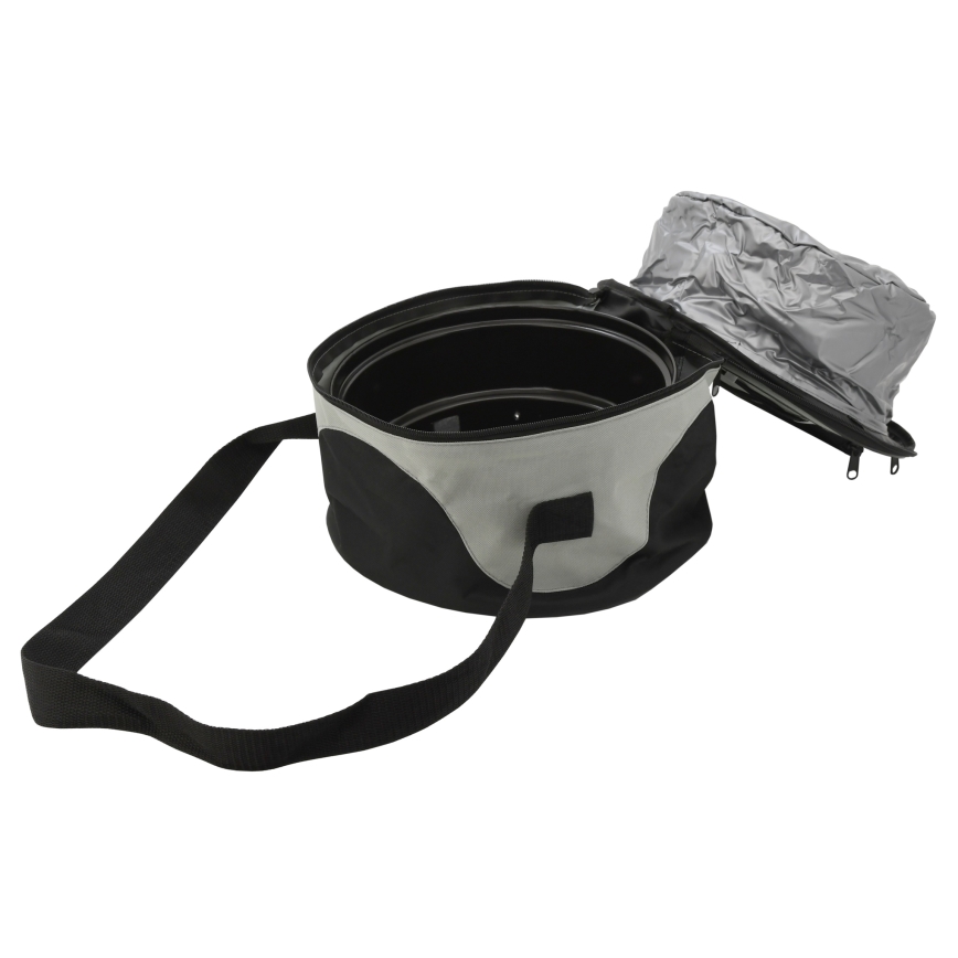 Grătar portabil cu cărbuni, negru