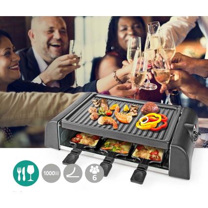Grătar raclette cu accesorii 1000W/230V