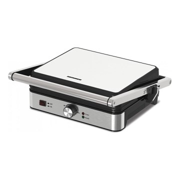 Grill de contact Heinner HEG-K2000SS - 2000W/230V, crom mat/negru