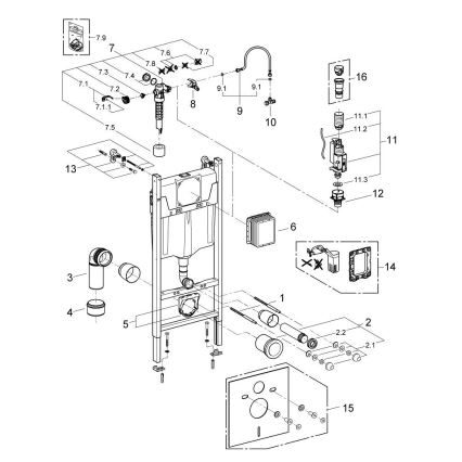 GROHE 103843SH00 - Solido Compact, set 5 în 1, 1,13 m, ceramică/alb