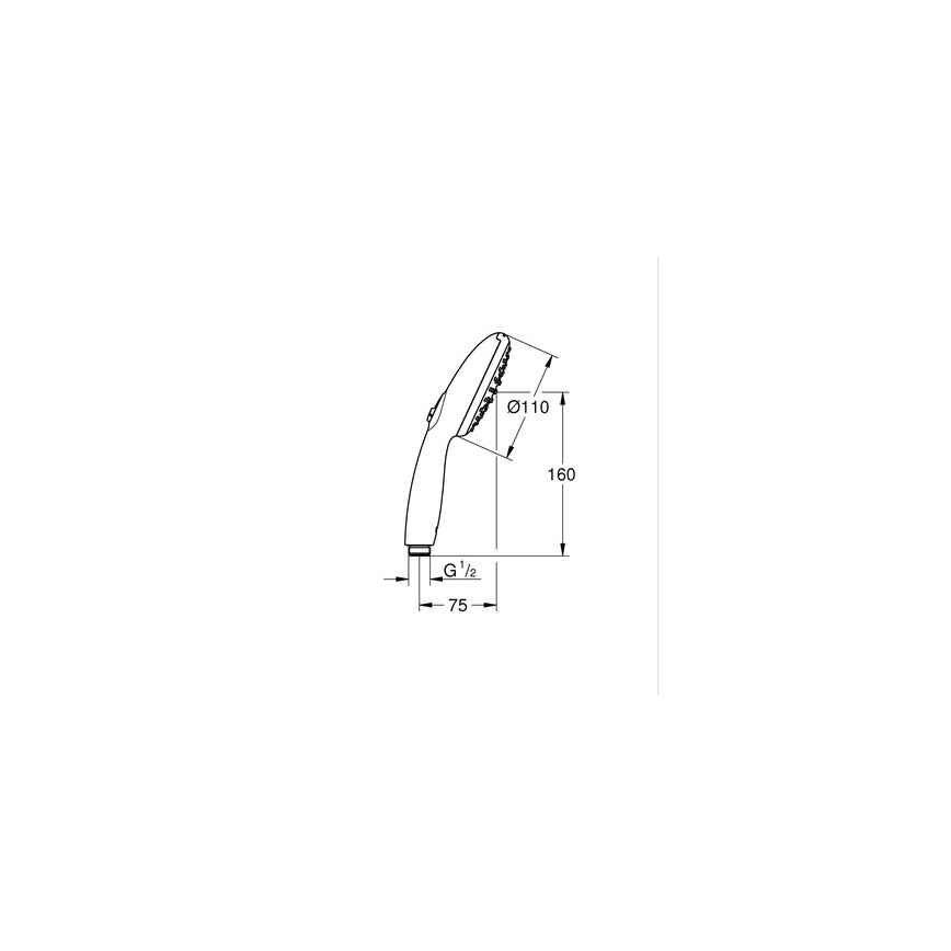 GROHE 1053152431 - Duș de mână VITALIO START 110, 600 mm, negru