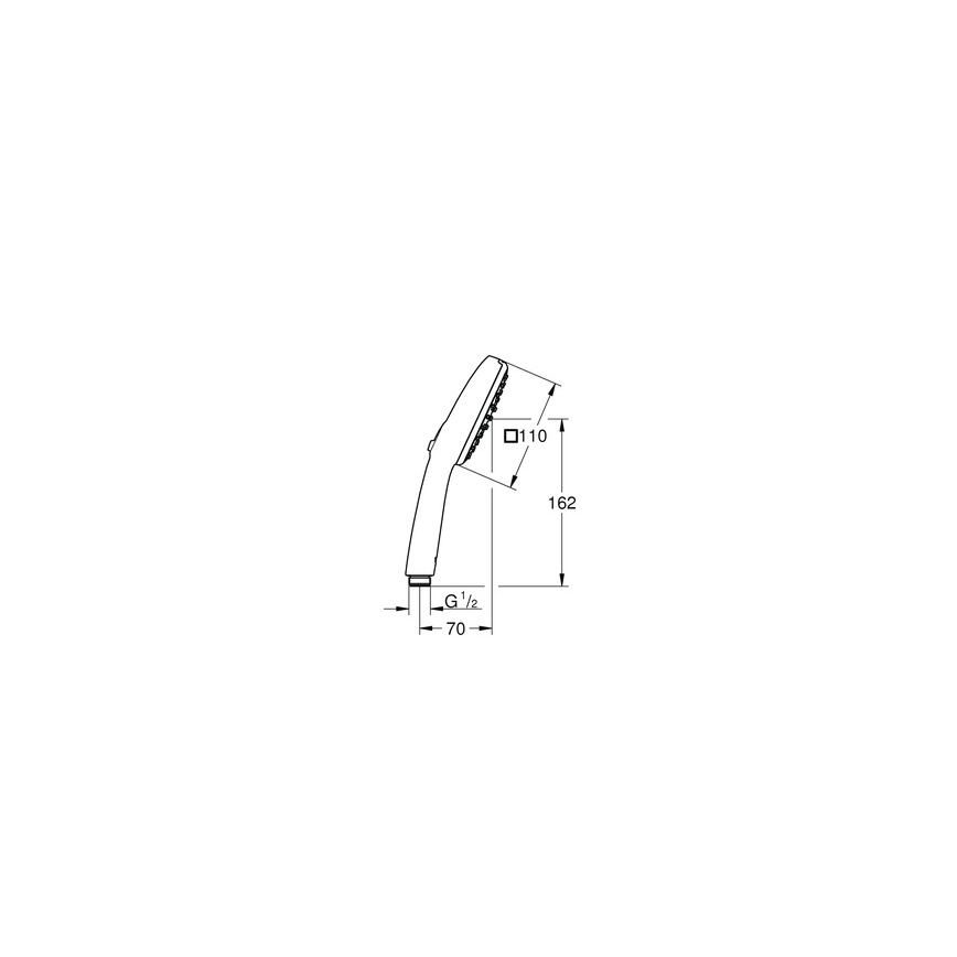 GROHE 1053162431 - Duș de mână VITALIO COMFORT 110, 600 mm, negru