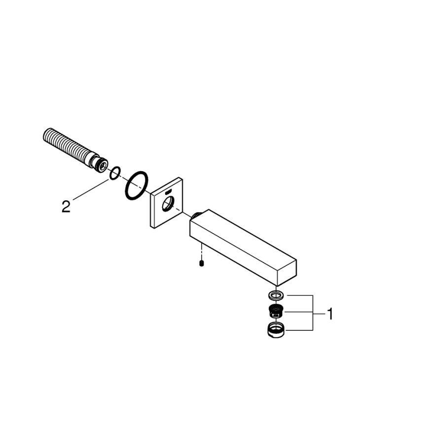 GROHE 13303000 - Sifon pentru cadă EUROCUBE 170 mm, crom lucios