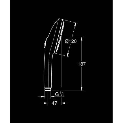 GROHE 1348630000 - Duș de mână VITALIO JOY+ 120 mm, crom lucios