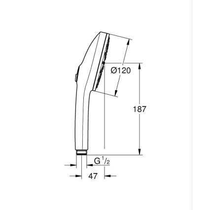 GROHE 134864DL00 - Duș de mână VITALIO JOY+ 120 mm, cu finisaj cupru periat