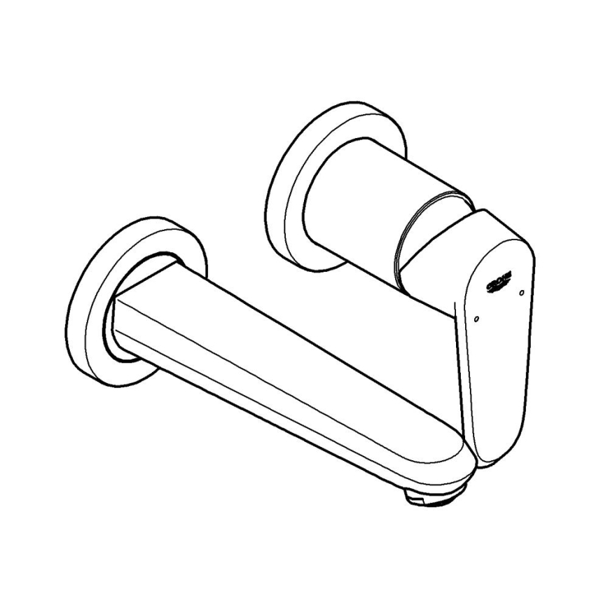 GROHE 19573002 - Baterie pentru lavoar EURODISC COSMOPOLITAN, montaj în 2 găuri, 11x17 cm, cromat