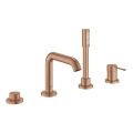 GROHE 19578DL1 - Baterie pentru cadă ESSENCE, montaj în 4 orificii, finisaj bronz