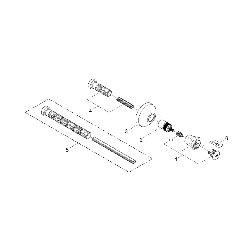 GROHE 19808001 - Set exterior pentru valvă încastrată COSTA L, crom lucios