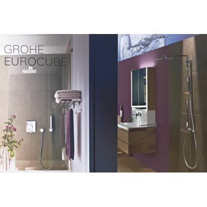 GROHE 19895000 - baterie lavoar EUROCUBE, montaj în 2 găuri, 171 mm, crom lucios