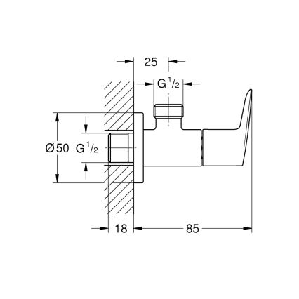 GROHE 22009001 - Robinet colțar DN 15 crom lucios