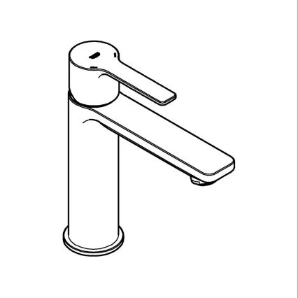 GROHE 23106AL1 - Baterie pentru lavoar LINEARE, mărimea S, grafit