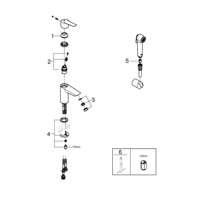 GROHE 23123003 - Baterie pentru lavoar START 165 mm, crom lucios