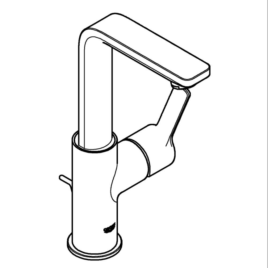 GROHE 23296001 - Baterie pentru lavoar LINEARE, mărimea L, crom lucios