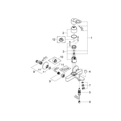 GROHE 23341000 - Baterie pentru cadă BAULOOP DN 15, crom lucios