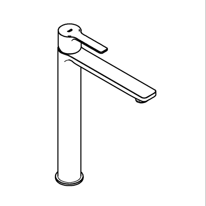 GROHE 23405AL1 - Baterie pentru lavoar LINEARE, mărime XL, finisaj grafit