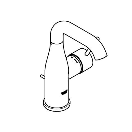 GROHE 23462AL1 - Baterie pentru lavoar ESSENCE, mărime M, grafit