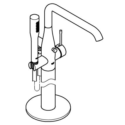 GROHE 23491001 - Baterie pentru cadă ESSENCE, 277 mm, crom lucios