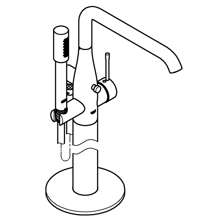 GROHE 23491AL1 - Baterie de cadă ESSENCE 277 mm grafit