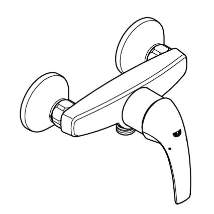 GROHE 23631000 - Baterie de duș BAUCURVE 150 mm crom lucios