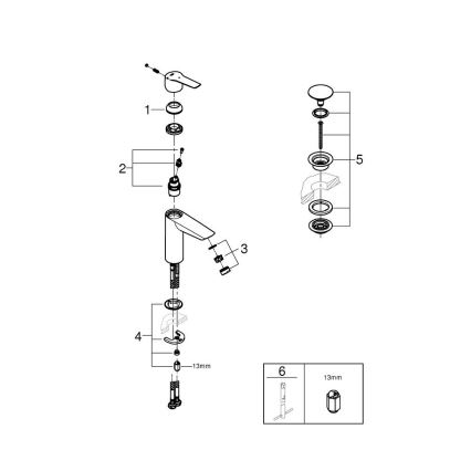 GROHE 23746002 - Baterie pentru lavoar START, mărime M, crom lucios