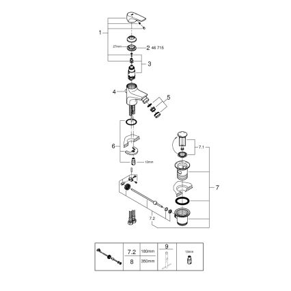 GROHE 23770000 - Baterie bideu START FLOW, crom lucios