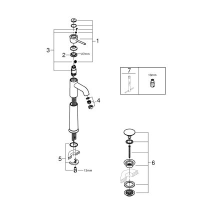 GROHE 23784000 - Baterie pentru lavoar START CLASSIC, 357 mm, crom lucios
