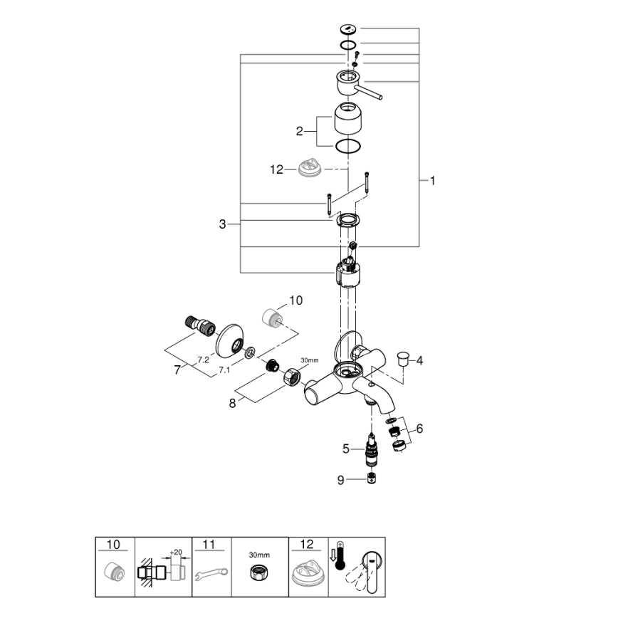 GROHE 23787000 - Baterie de cadă START CLASSIC DN 15 crom lucios