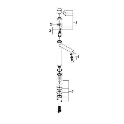 GROHE 23920001 - Baterie pentru lavoar CONCETTO, mărime XL, crom lucios
