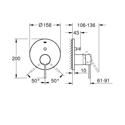 GROHE 24058AL1 - Baterie ESSENCE grafit