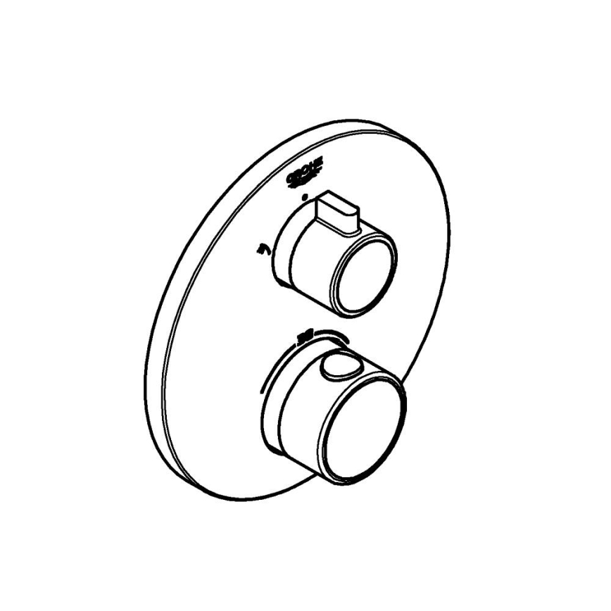 GROHE 24076000 - Baterie termostatică pentru duș GROHTHERM, crom lucios