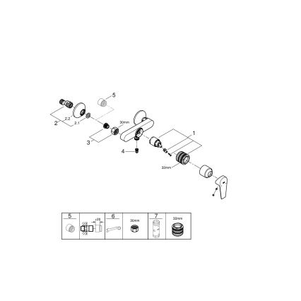 GROHE 24197001 - Baterie de duș START EDGE DN 15 crom lucios