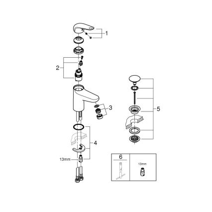 GROHE 24326001 - Baterie pentru lavoar SWIFT DN 15, mărime M, crom lucios