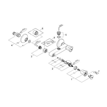 GROHE 26009001 - Baterie pentru duș COSTA L DN 15, crom lucios