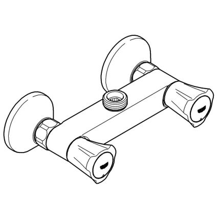 GROHE 26009001 - Baterie pentru duș COSTA L DN 15, crom lucios