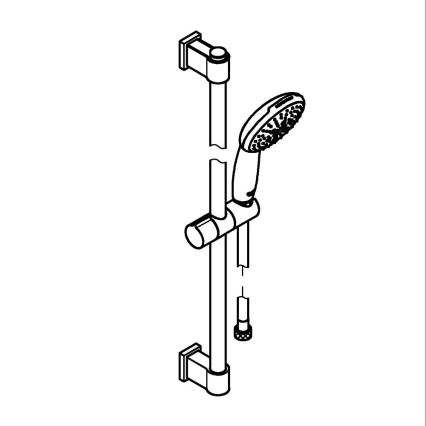 GROHE 26032001 - Set de duș VITALIO START 110, 600 mm, crom lucios