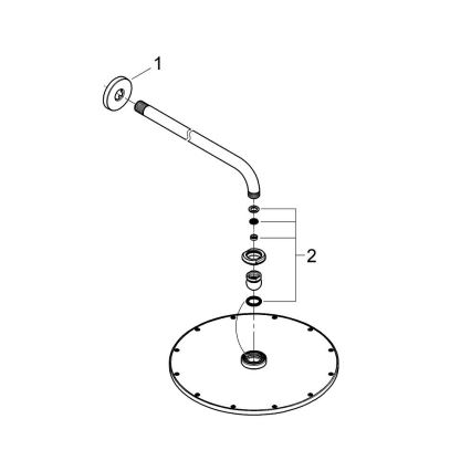 GROHE 26066AL0 - Cap de duș RAINSHOWER COSMOPOLITAN 310/380 mm, grafit