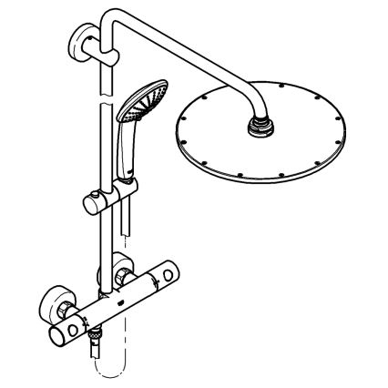 GROHE 26075GL0 - Sistem de duș EUPHORIA SYSTEM 310, 450 mm, auriu
