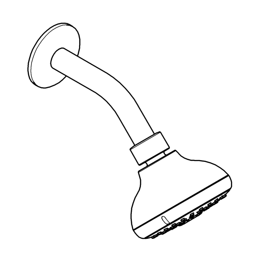 GROHE 26088001 - Cap de duș TEMPESTA 100, Ø 100 mm, crom lucios