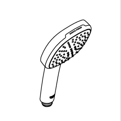 GROHE 263972431 - Duș de mână VITALIO COMFORT 110, 162 × 110 mm, negru