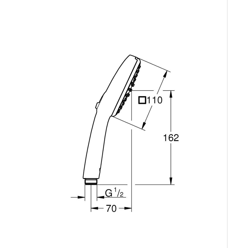 GROHE 263972431 - Duș de mână VITALIO COMFORT 110, 162 × 110 mm, negru