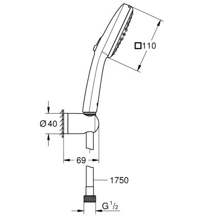 GROHE 26399001 - Set de duș VITALIO COMFORT 110, crom lucios