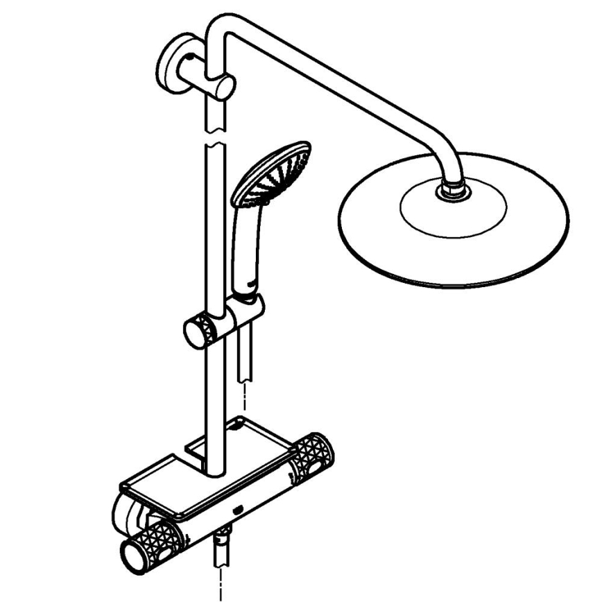 GROHE 26403002 - Sistem de duș VITALIO JOY 260 450 mm, crom lucios