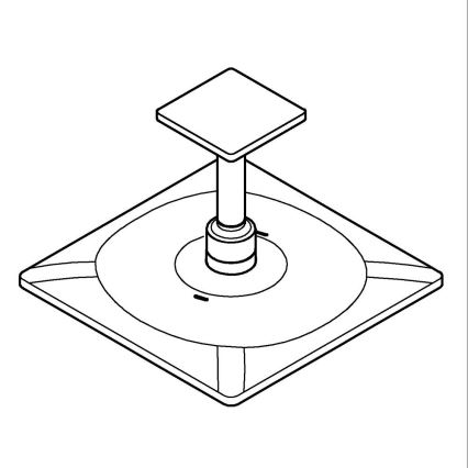 GROHE 26481000 - Set cap de duș RAINSHOWER SMARTACTIVE CUBE 310 mm, crom