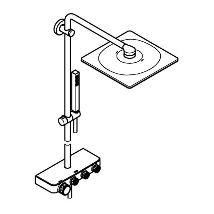 GROHE 26508000 - Sistem de duș EUPHORIA SMARTCONTROL 310 CUBE, crom lucios