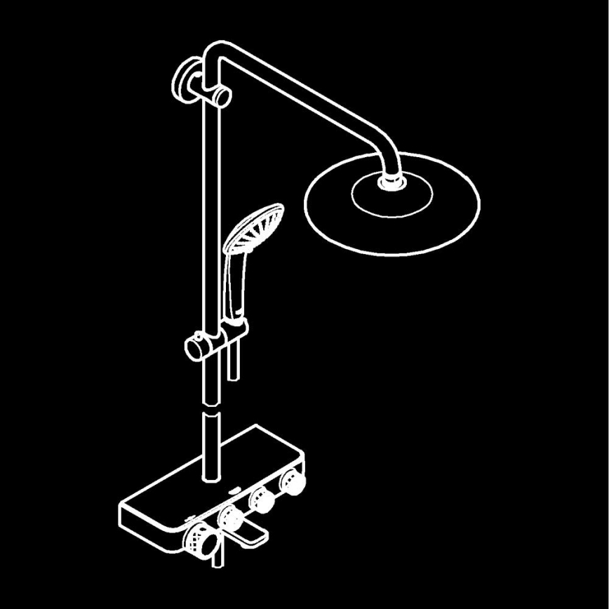 GROHE 26510000 - Sistem de duș EUPHORIA SMARTCONTROL 450 mm, crom lucios