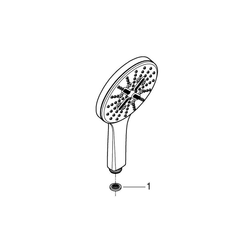 GROHE 26544000 - Duș de mână RAINSHOWER SMARTACTIVE 130 mm, crom lucios
