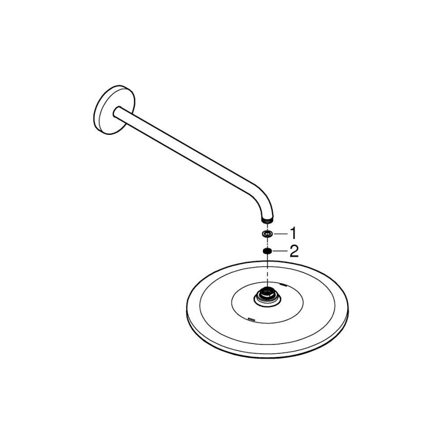 GROHE 26558000 - Set cu cap de duș RAINSHOWER MONO 310, Ø 422 mm, crom lucios