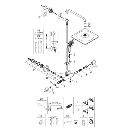 GROHE 26649000 - Sistem de duș RAINSHOWER SMARTACTIVE 310 × 310 mm crom